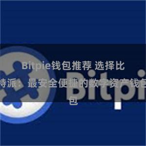 Bitpie钱包推荐 选择比特派：最安全便捷的数字资产钱包