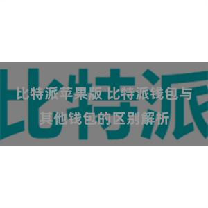 比特派苹果版 比特派钱包与其他钱包的区别解析