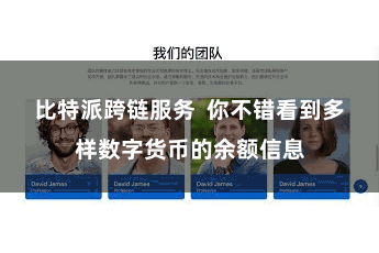 比特派跨链服务  你不错看到多样数字货币的余额信息
