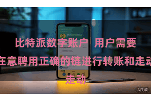 比特派数字账户  用户需要在意聘用正确的链进行转账和走动